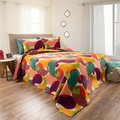Lavish Home Lavish Home 66-10064-K Reversible Microfiber Evelyn Embossed Quilt Bedding Set with Shams; Pink Rose - King - 3 Piece 66-10064-K